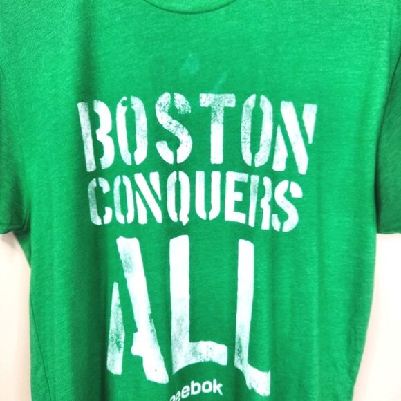 Reebok Mens Boston Conquers All Short Sleeve Crewneck Tee Size Medium - Picture 3 of 6